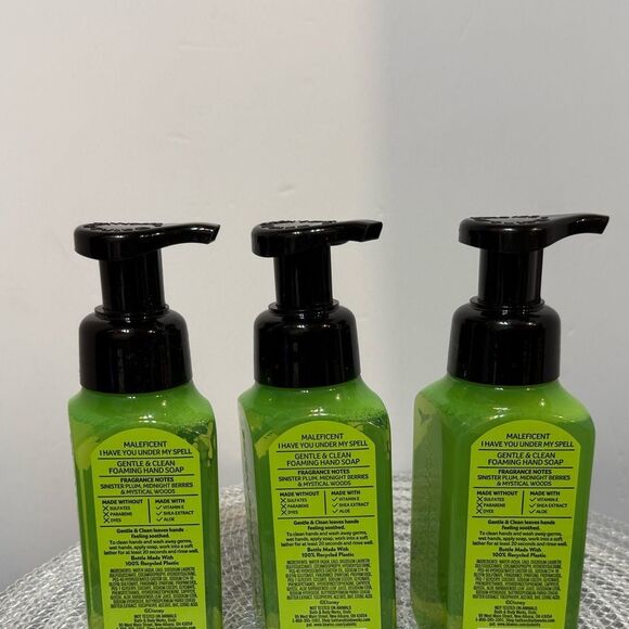 BBW Disney Villians Foaming Hand Soap Maleficent Set of 3 NWT - Picture 2 of 2